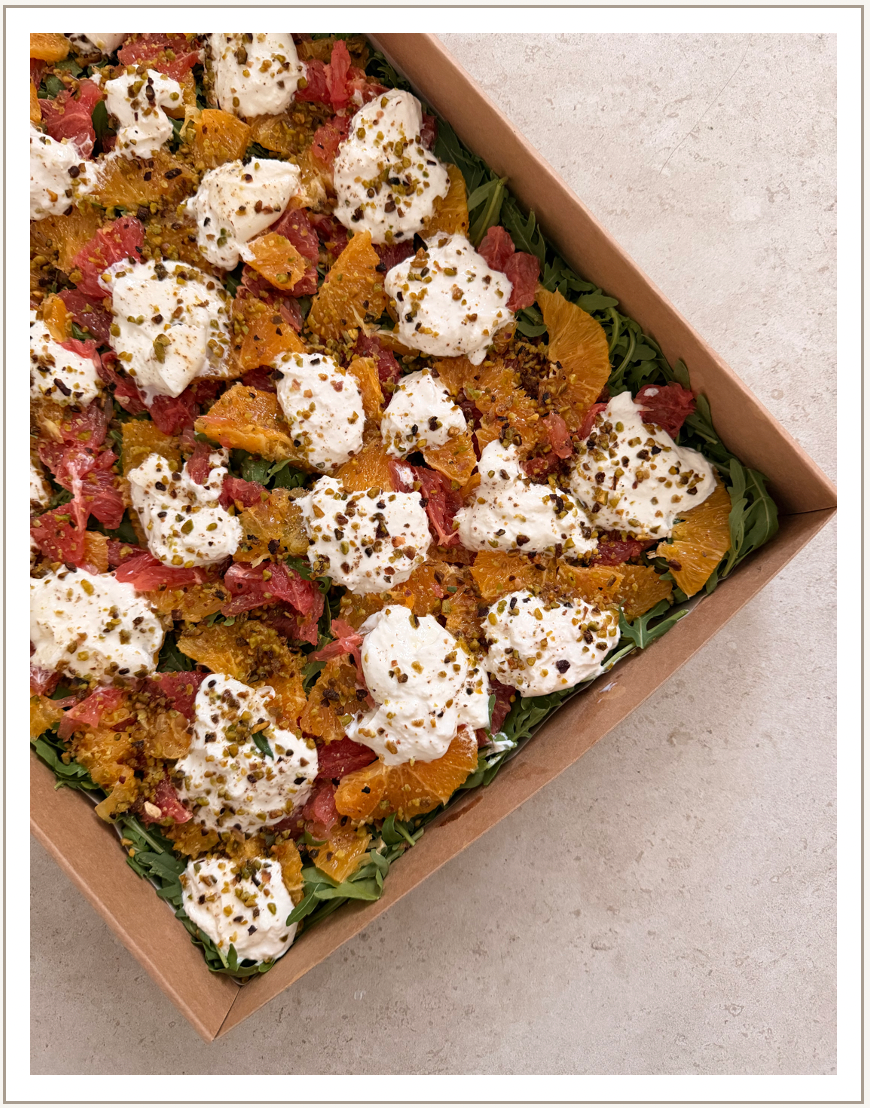 Composition Agrumes et Burrata