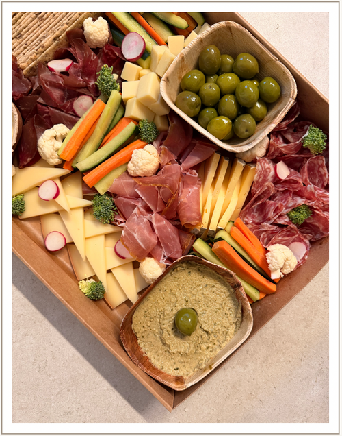 Plateau charcuterie, fromage et dip