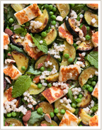 Composition Couscous perlé & Halloumi